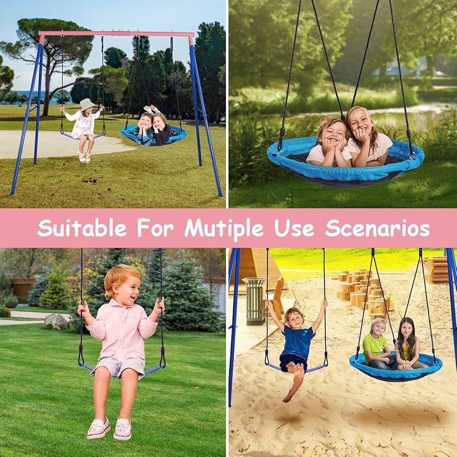 Amazon.com: Lunafun Outdoor Swings for Kids, 440lbs, Heavy